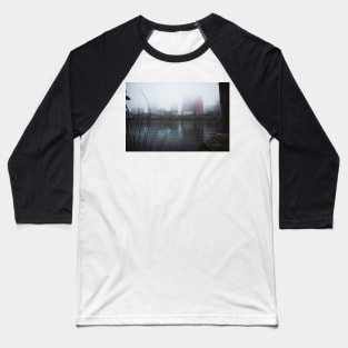 Foggy Downtown Austin Baseball T-Shirt